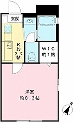 メゾン・シャルメール 1階1Kの間取り