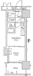ブルックサイドレジデンス木場 1DKの間取図画像