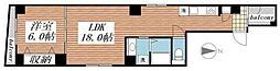 AKハイム笹塚 2階1LDKの間取り