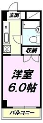 スカイコート八王子 ワンルームの間取図画像
