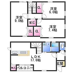 プレゾンＲ24 1階3LDKの間取り