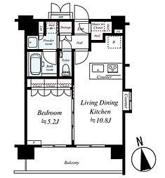 グランド・ガーラ大森2 1LDKの間取図画像