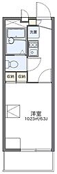 レオパレスギョクジュ 1Kの間取図画像
