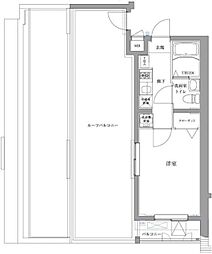 エスパシオ西高島平 5階1Kの間取り
