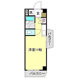 アドバアンス610 ワンルームの間取図画像