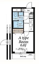 ヴィラ鳩ケ谷 1階1Kの間取り