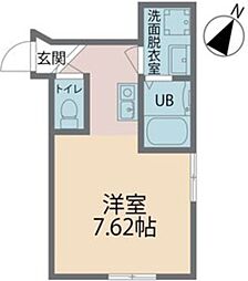 カインドネス町田旭町 1階ワンルームの間取り