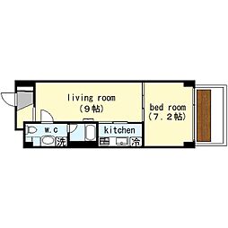 グリーンテラスふじみ野 1LDKの間取図画像