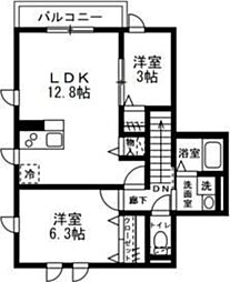 アンソレイユさがみ野 2LDKの間取図画像
