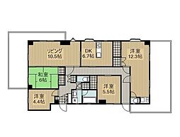 グランメゾンミューズ 5DKの間取図画像