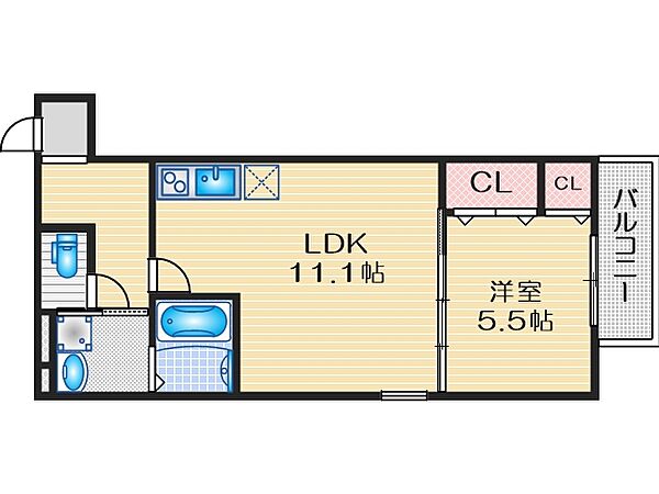 フジパレス服部西町II番館 ｜大阪府豊中市服部西町３丁目(賃貸アパート1LDK・1階・40.40㎡)の写真 その2