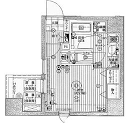 ブライズ森下リベラ 4階ワンルームの間取り