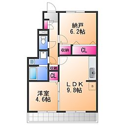 パストラル 1SLDKの間取図画像