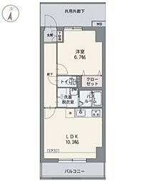 コルディエラ 1LDKの間取図画像