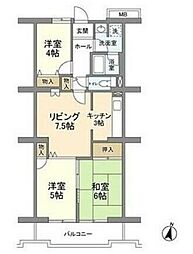 コーポレート中央林間1号棟 3LDKの間取図画像