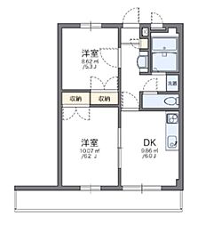 レオパレスフォーチュン 2DKの間取図画像