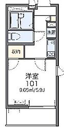 レオネクスト呉松1 1Kの間取図画像