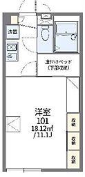 レオパレスMercury 1Kの間取図画像