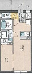プロスタイルウェルス下井草 1LDKの間取図画像