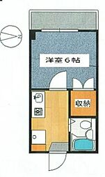 ドミールトモマツ 3階1Kの間取り