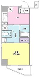 JR山手線 日暮里駅 徒歩5分の賃貸マンション 5階1DKの間取り