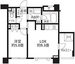 クリオ渋谷ラ・モード 2階1LDKの間取り