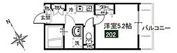 アルブル八王子千人町 1Kの間取図画像