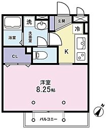 JR京浜東北・根岸線 蒲田駅 徒歩12分の賃貸アパート 1階1Kの間取り