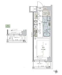 ベルシード志村坂上 5階1Kの間取り