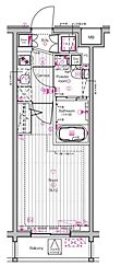 THEPREMIUMCUBEG東中野 1Kの間取図画像