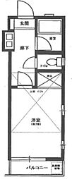 メゾンドノア 2階1Kの間取り