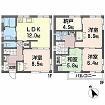 右京3丁目一戸建 0001 ｜ 奈良県奈良市右京３丁目1-11（賃貸一戸建4SLDK・2階・113.80㎡） その2