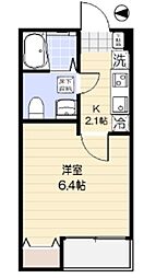 エクセラン柴又 1Kの間取図画像