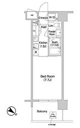 コンフォリア南砂町 1Kの間取図画像