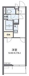 クレイノグラシアス ツー 1階1Kの間取り