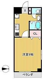 シャルマン草加南 1Kの間取図画像