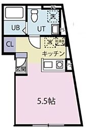 nobliss中野 3階ワンルームの間取り