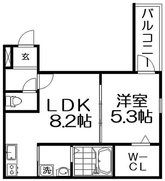 シャルム　ド　グレイス 105｜大阪府枚方市長尾元町２丁目(賃貸アパート1LDK・1階・40.45㎡)の写真 その2