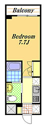 EastSideResidence 1Kの間取図画像