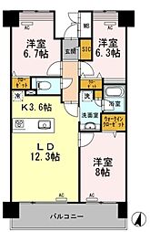 ロイヤルパークス若葉台 3LDKの間取図画像