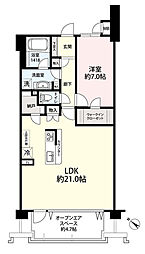 グランシティ湘南海岸マリナージュ・スクエア 1SLDKの間取図画像