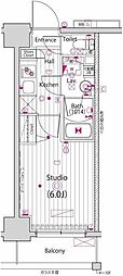 ガーラ・ステーション東神奈川 1Kの間取図画像