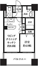 HF西新宿レジデンスWEST 6階1LDKの間取り