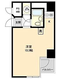 池袋シティハイツ ワンルームの間取図画像