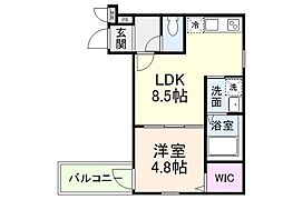 京阪本線 大和田駅 徒歩6分の賃貸アパート 1階1LDKの間取り