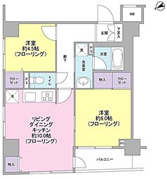 パートナーシップアパートメント 8階2LDKの間取り