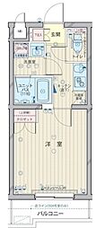 ルーブル武蔵中原弐番館 3階1Kの間取り