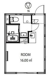 ＢｏａＳｏｒｔｅ町屋2丁目 4階ワンルームの間取り