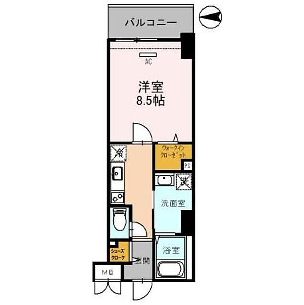 兵庫県西宮市深津町(賃貸マンション1K・3階・32.19㎡)の写真 その2