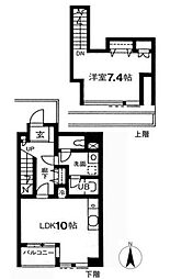 コーレックス自由ヶ丘 1LDKの間取図画像